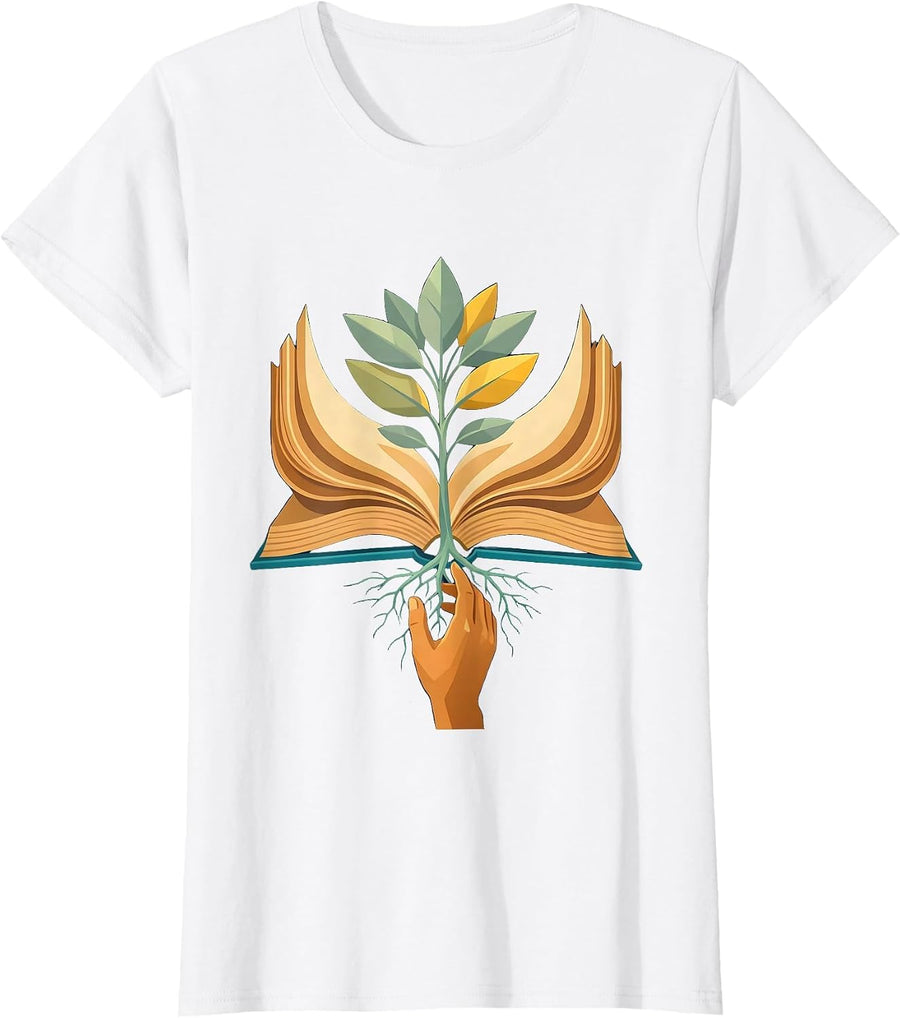 Women's School Counselor Nurturing Minds Graphic Tee T-Shirt - White