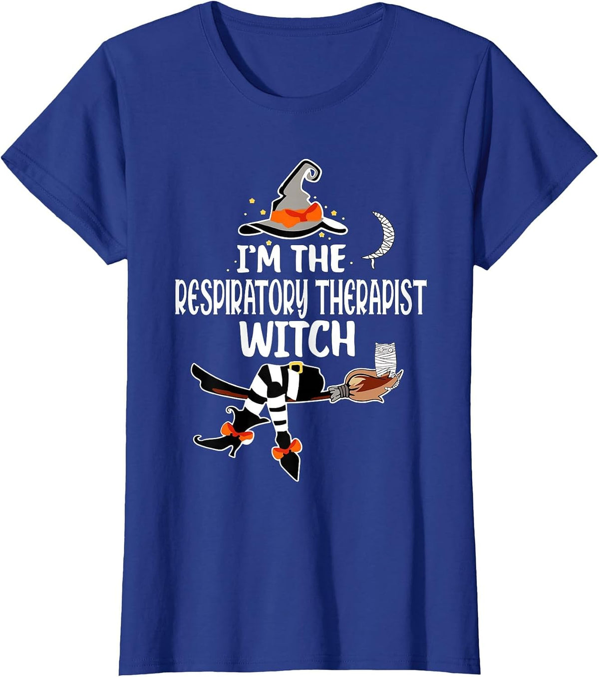 I'm the Respiratory Therapist Witch Funny Halloween T-Shirt - Royal Blue
