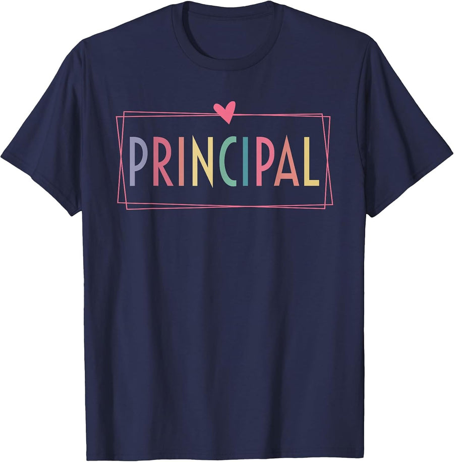 Principal Funny Principal Appreciation School Worker Women T-Shirt - Navy Blue