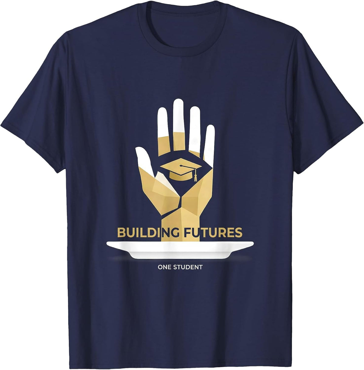 Building Futures One Student School Counselor T-Shirt - Navy Blue