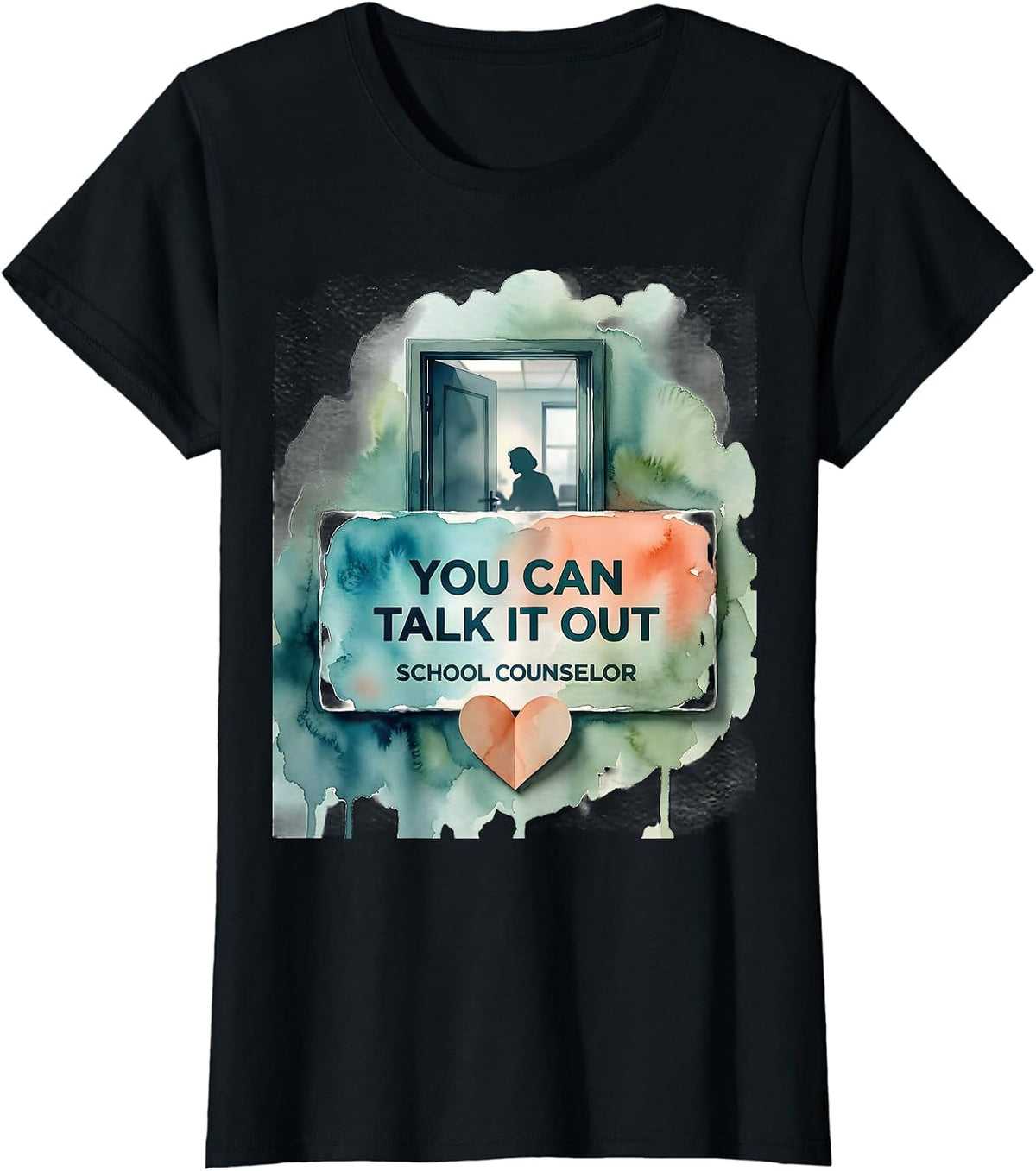 You Can Talk It Out School Counselor Appreciation Week T-Shirt - Black