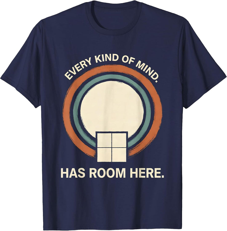 Every Kind Of Mind Has Room Here Inclusive Special Education T-Shirt - Navy Blue