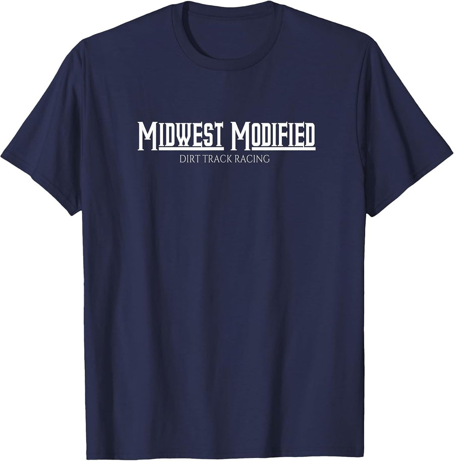 Dirt Track Racing Apparel Midwest Modified Dirt Racing T-Shirt - Navy Blue