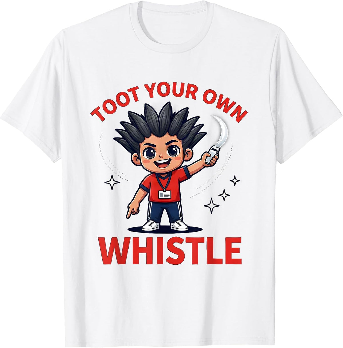 Men's Toot Your Own Whistle Funny PE Teacher Appreciation T-Shirt - White