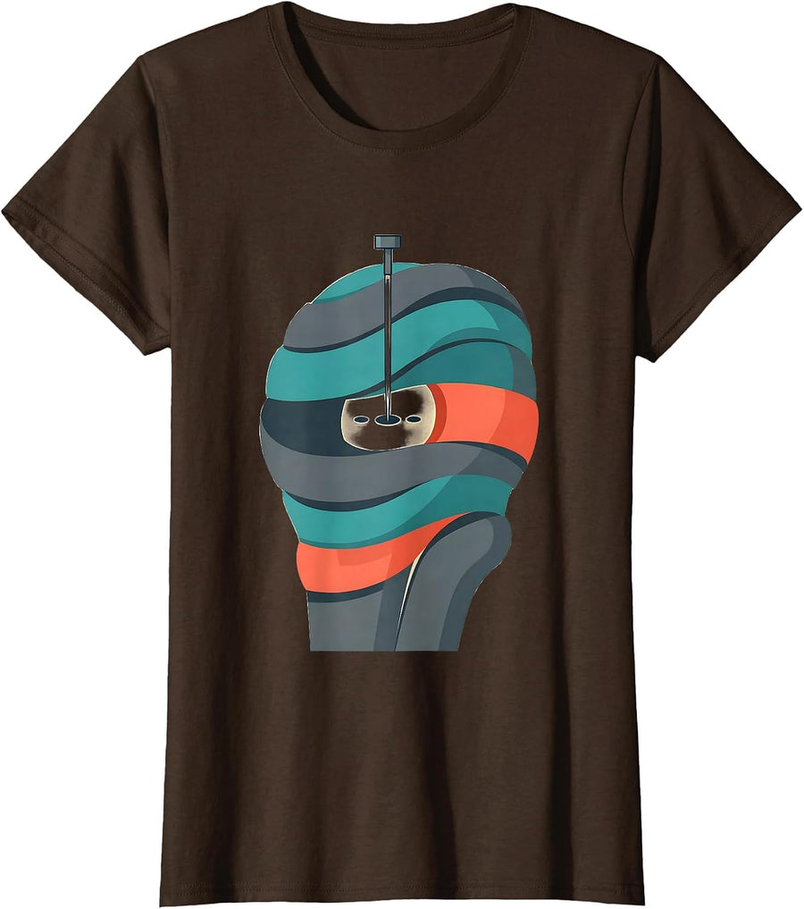 Women's Shoulder Joint Acupuncture Needle Humor Wellness Worker Gift T-Shirt - Brown
