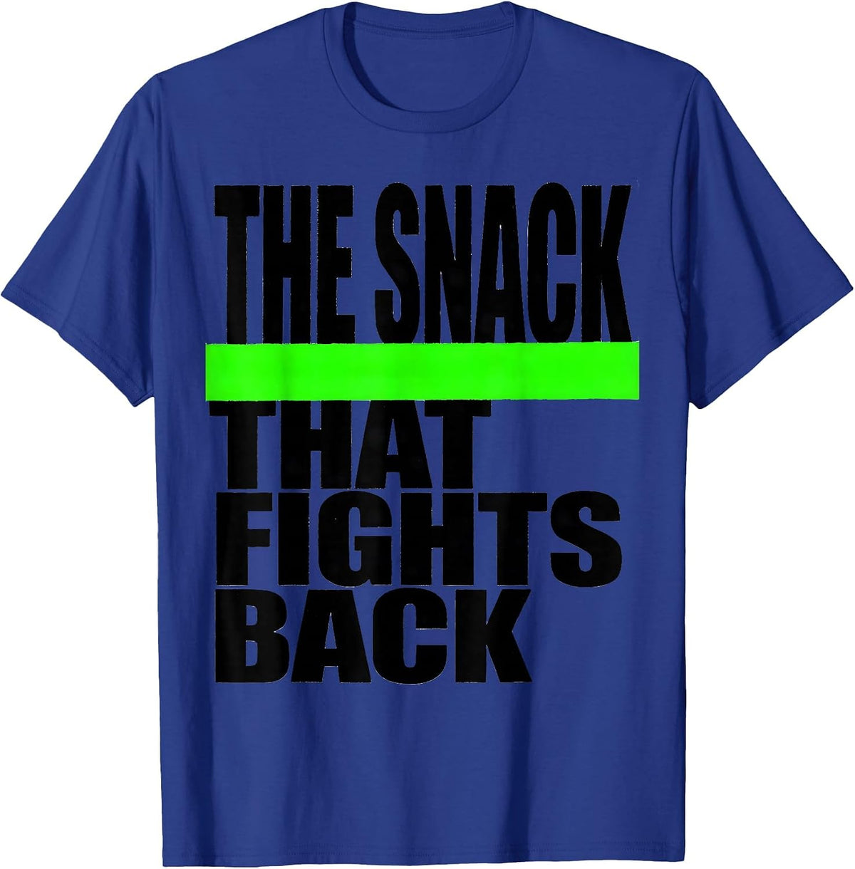 The Snack That Fights Back Pickle Design T-Shirt - Royal Blue