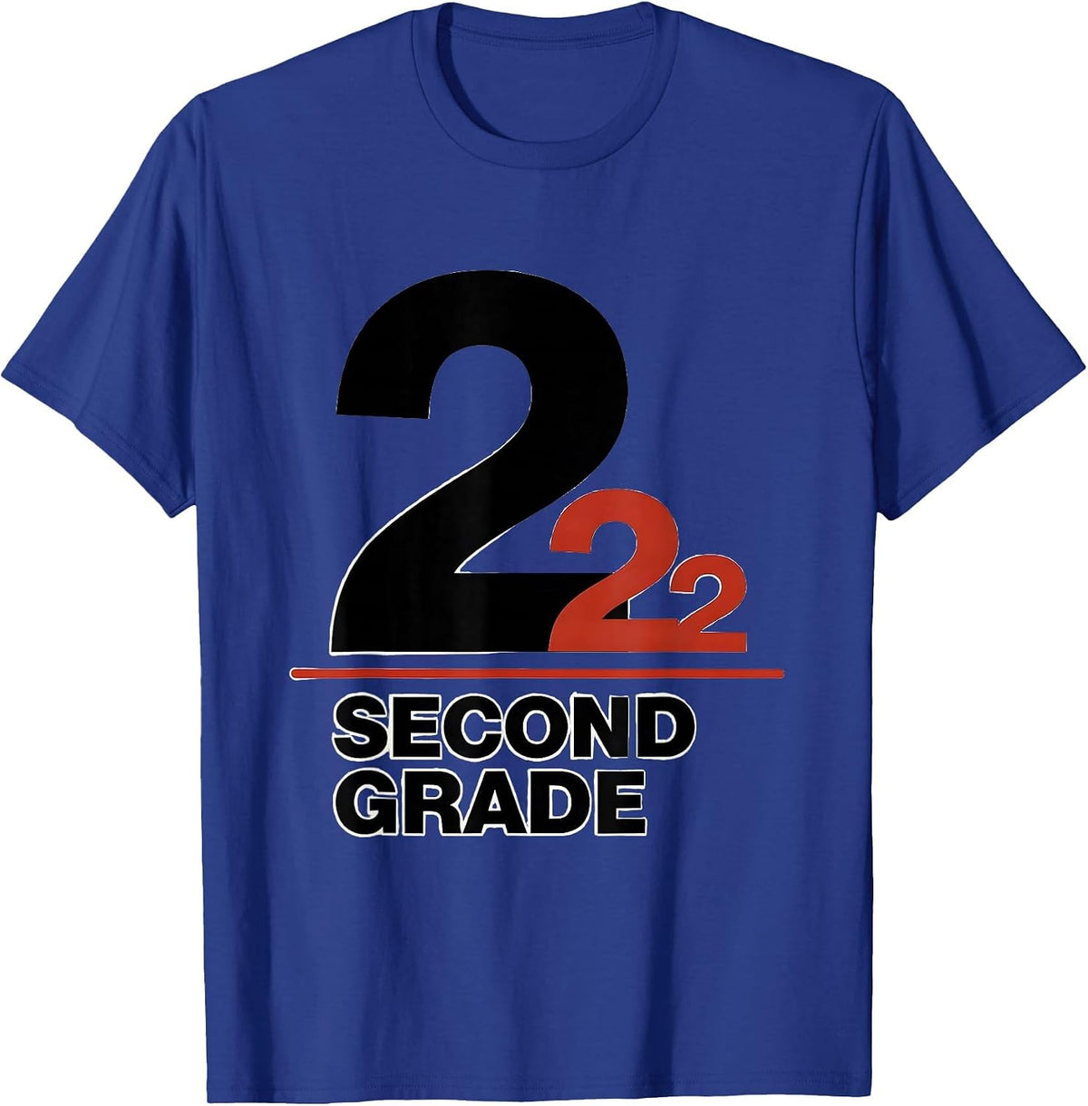 Second Grade 2nd Grade Typography Team Back To School T-Shirt - Royal Blue