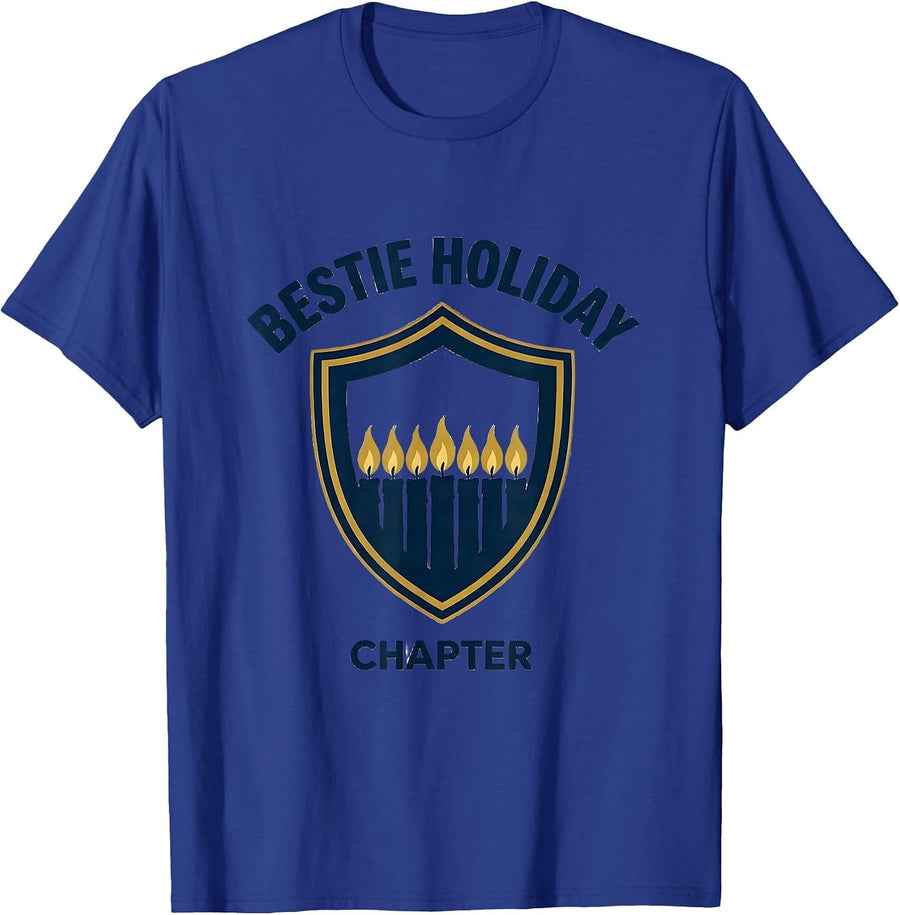 BESTIE HOLIDAY CHAPTER Funny Best Friend Matching Squad T-Shirt - Royal Blue