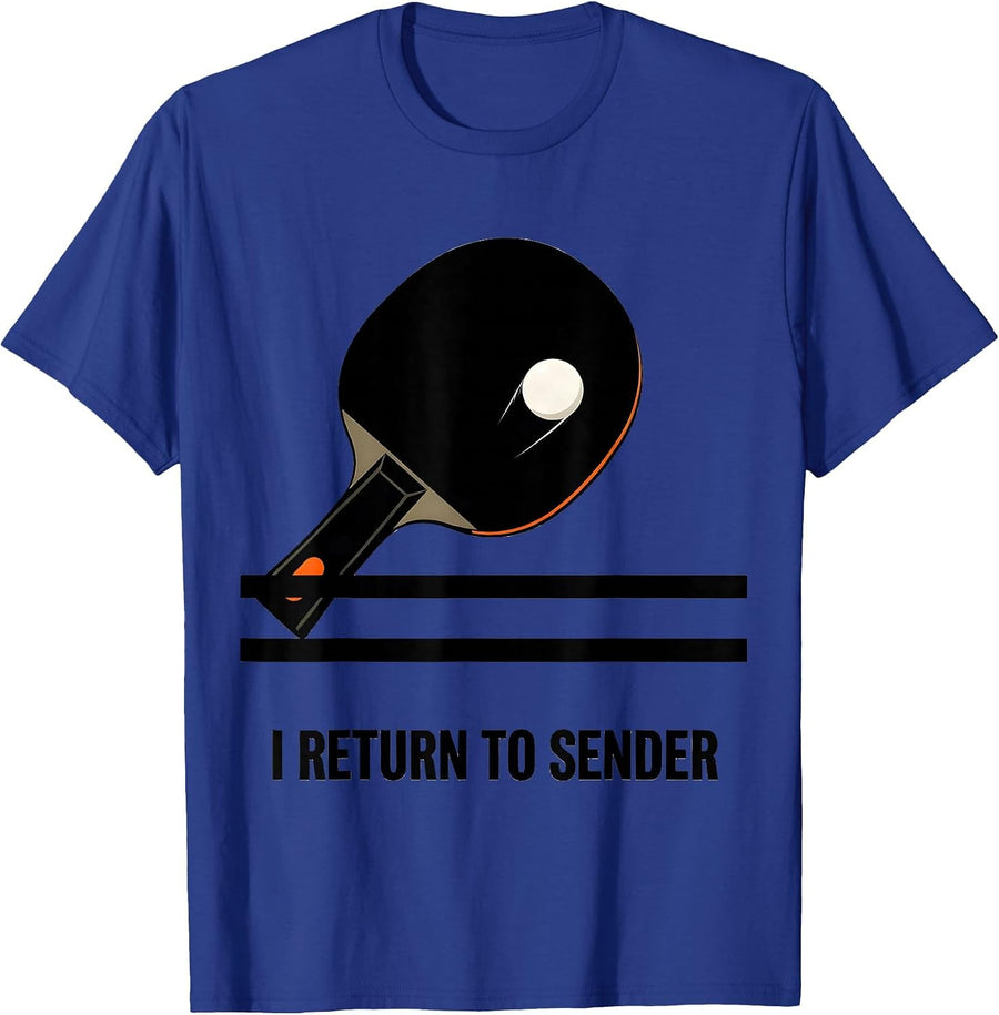 I Return To Sender Brutalist Tennis Humor Player Gift T-Shirt - Royal Blue