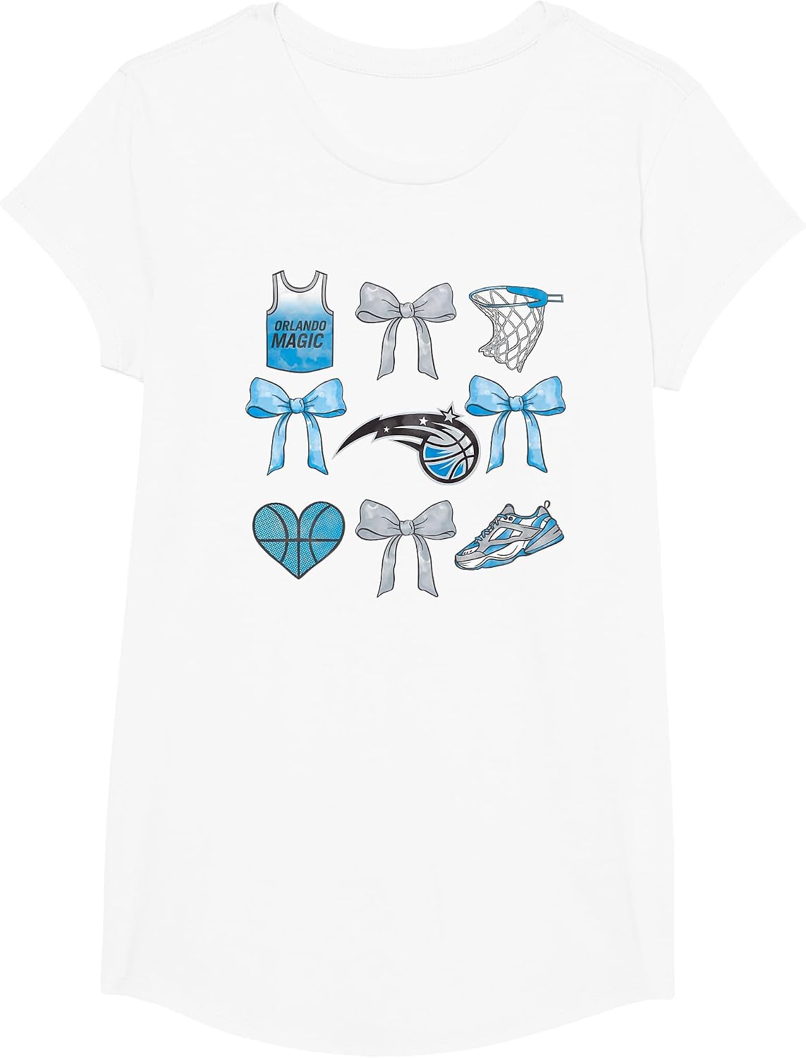 NBA Orlando Magic Bow Grid T-Shirt - Girls White
