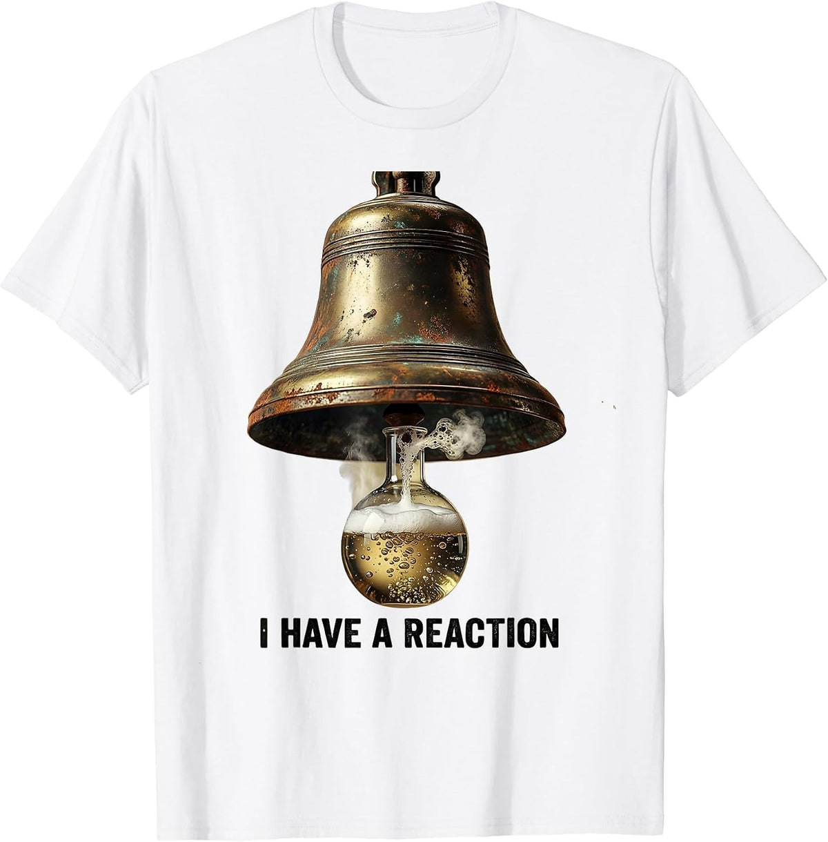 Men's I Have A Reaction Vintage Science Humor Chemistry Nerd Gift T-Shirt - White