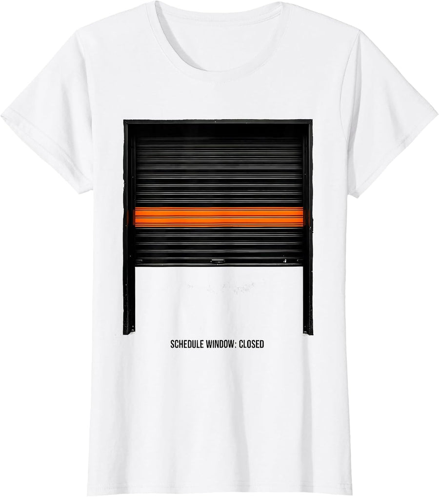 Women's Schedule Window: Closed Groovy School Counselor Retro Humor T-Shirt - White