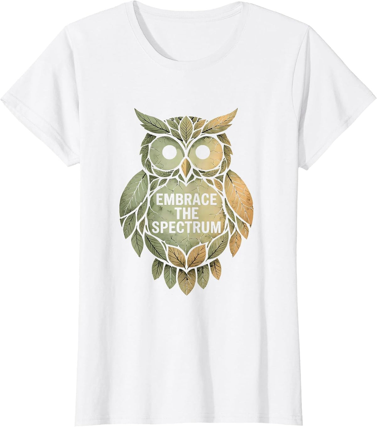 Embrace the Spectrum Autism Awareness Design T-Shirt - White