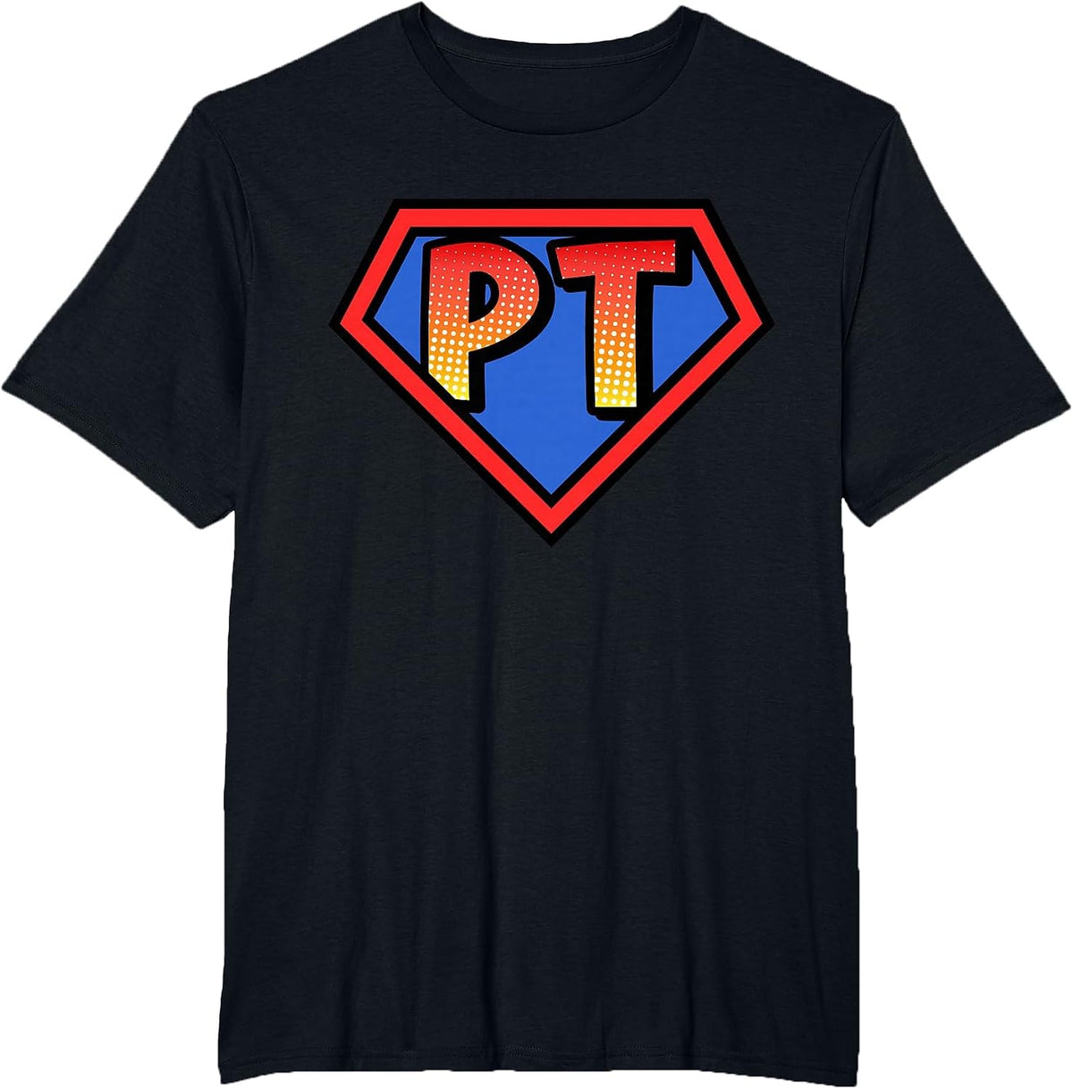 Superhero PT Physical Therapy - Halloween Costume T-Shirt - Black