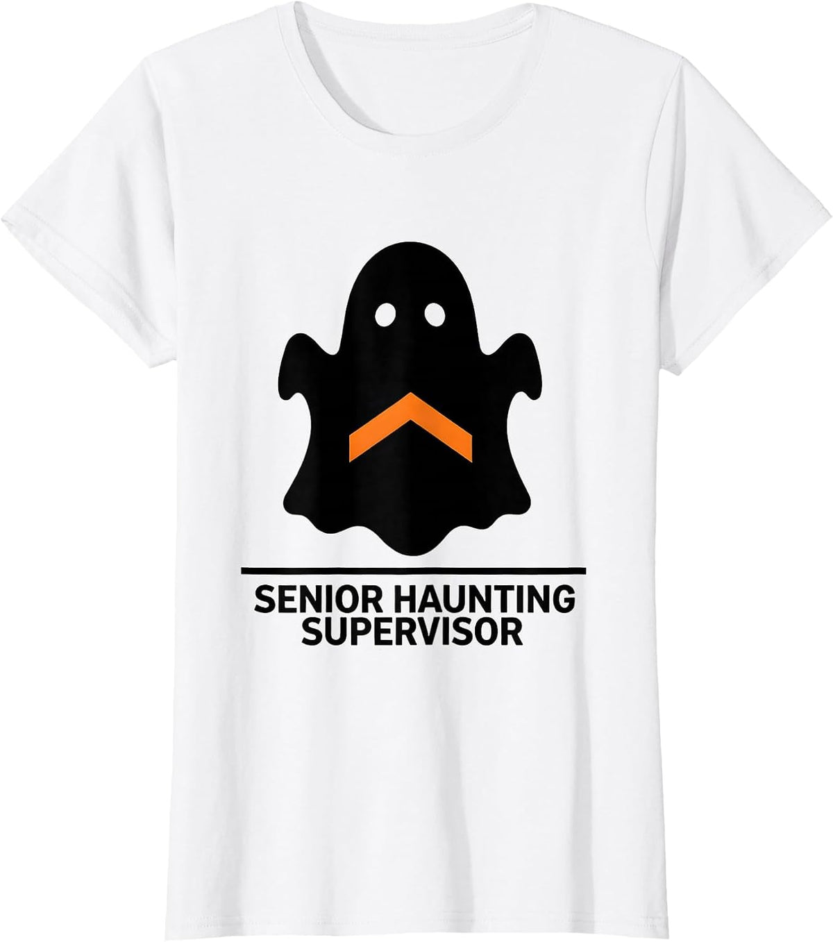 Women's Senior Haunting Supervisor Funny Para Normal Activities T-Shirt - White