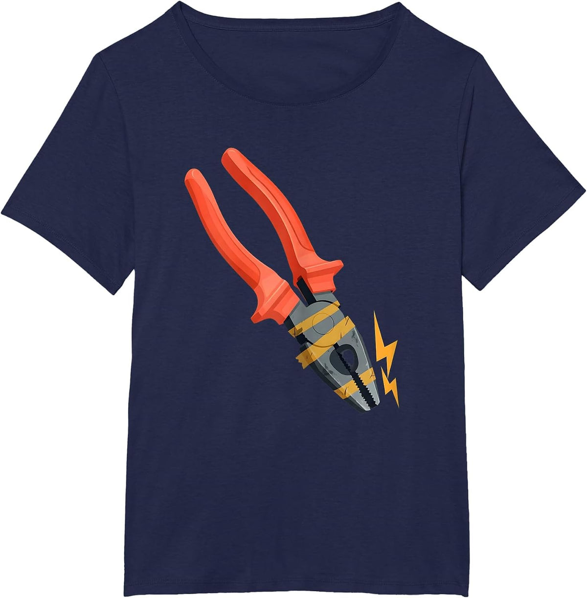 Women's Lineman's Pliers Electrician Trade Humor Gift T-Shirt - Navy Blue