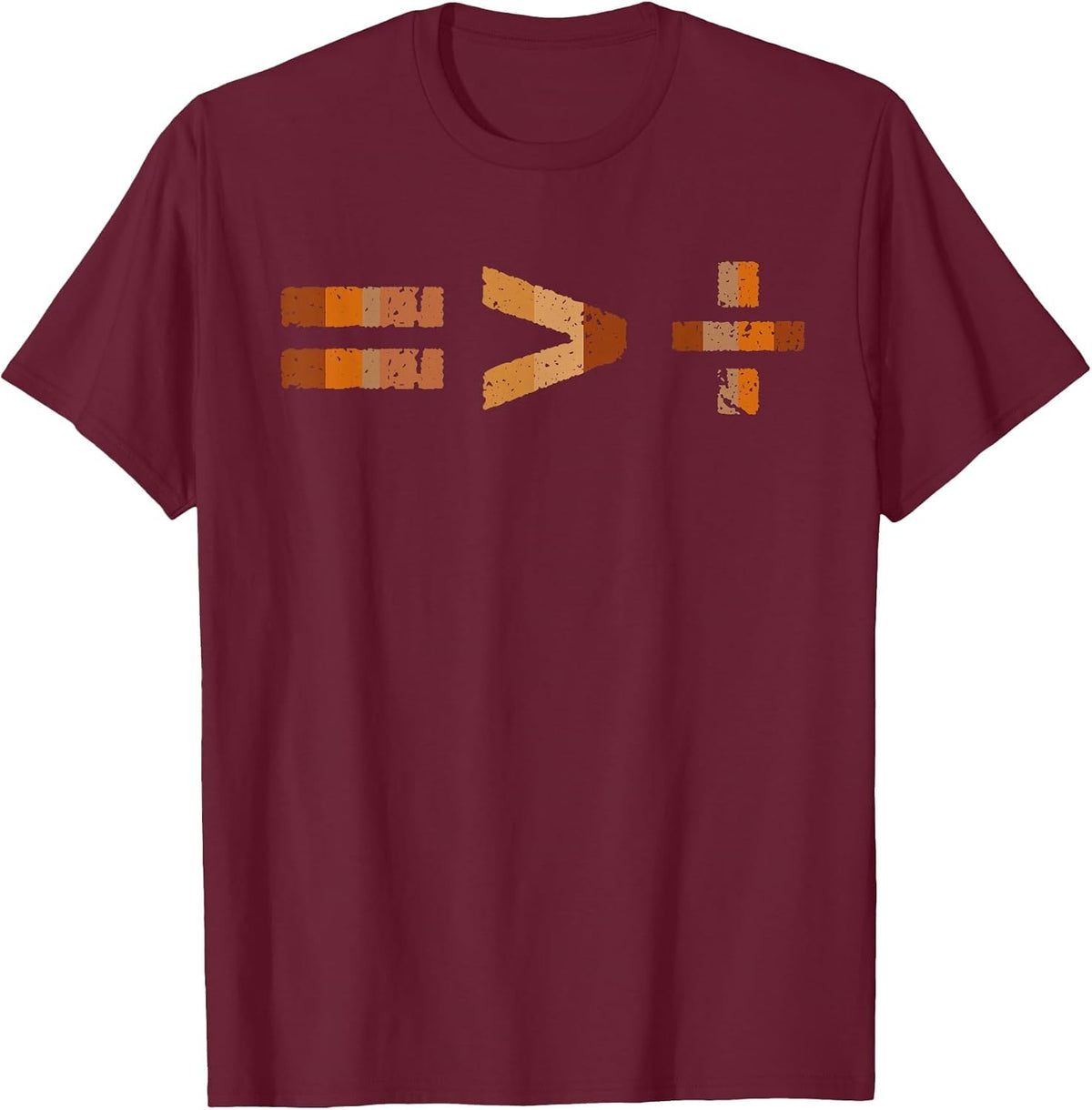 Equality is Greater Than Division Black History Month Math T-Shirt - Burgundy