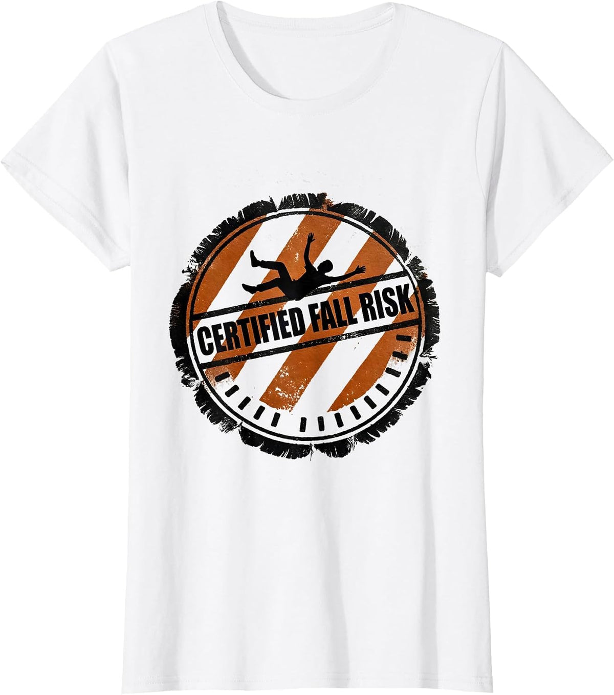 Certified Fall Risk Funny Physical Therapist Occupational T-Shirt - White