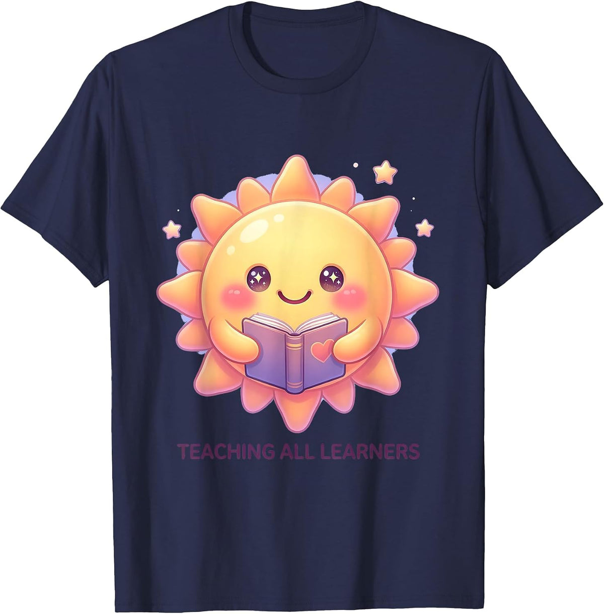 Teaching All Learners Special Education Teacher Design T-Shirt - Navy Blue
