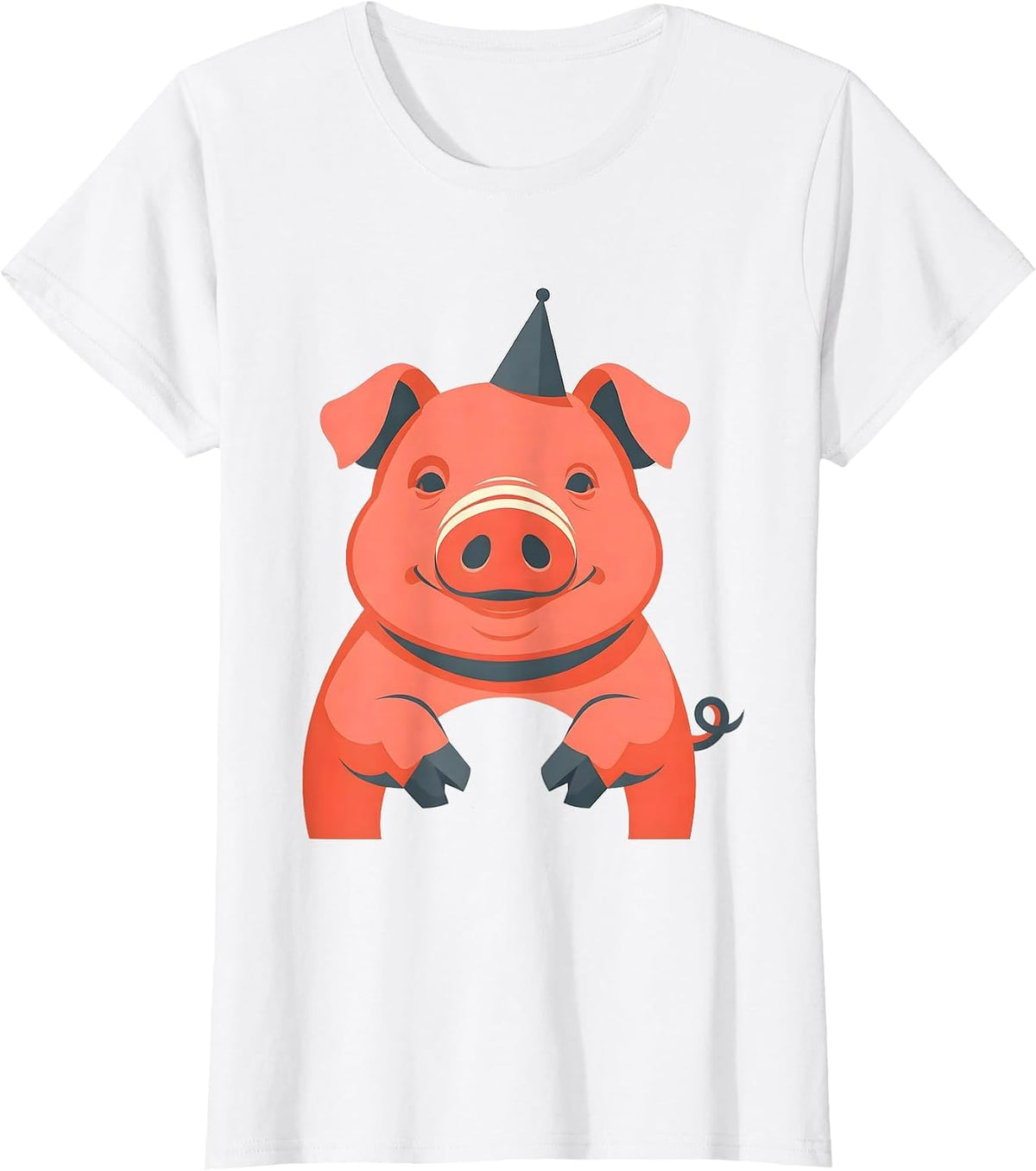 Pig Tummy Funny Halloween Costume Pig Lover Humor T-Shirt - White