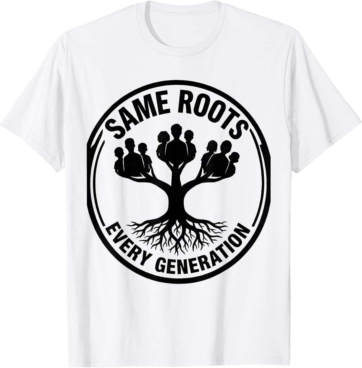 Men's Same Roots Every Generation Family Reunion Matching Group T-Shirt - White