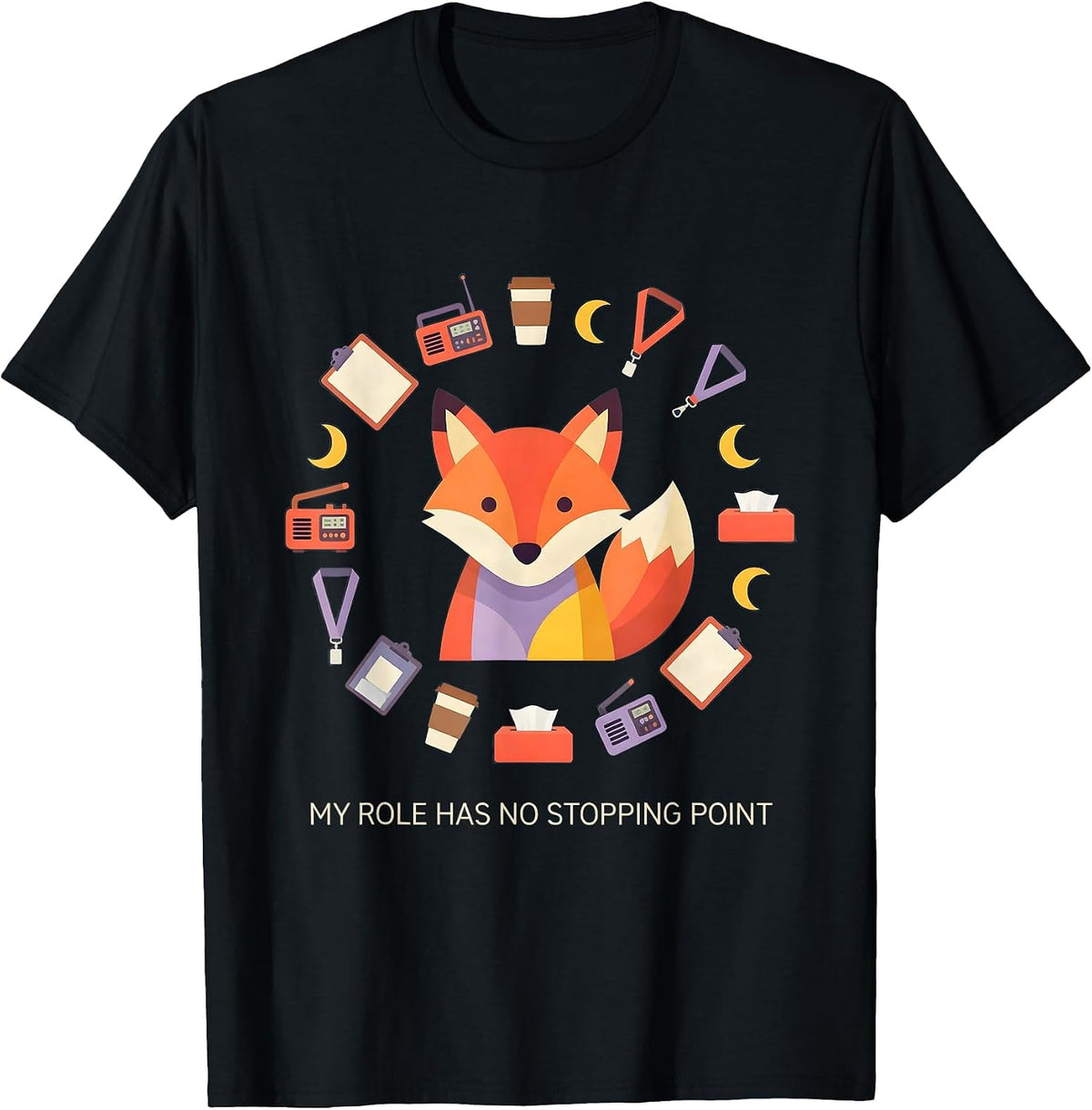 Men's My Role Has No Stopping Point Funny Para Normal Activities T-Shirt - Black