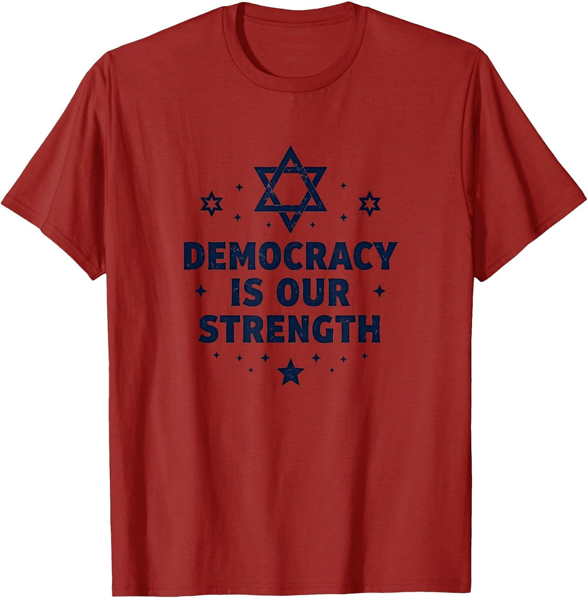 Democracy is Our Strength Inauguration 2025 T-Shirt - Cranberry Red