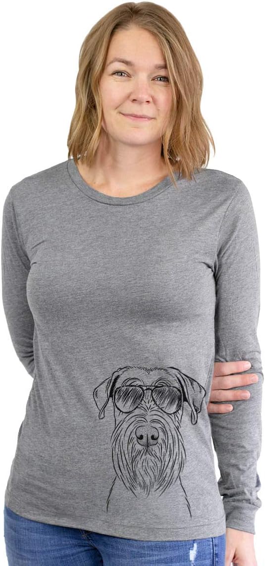 Aviator Milton the Schnauzer Dog Triblend T-Shirt - Unisex Long Sleeve