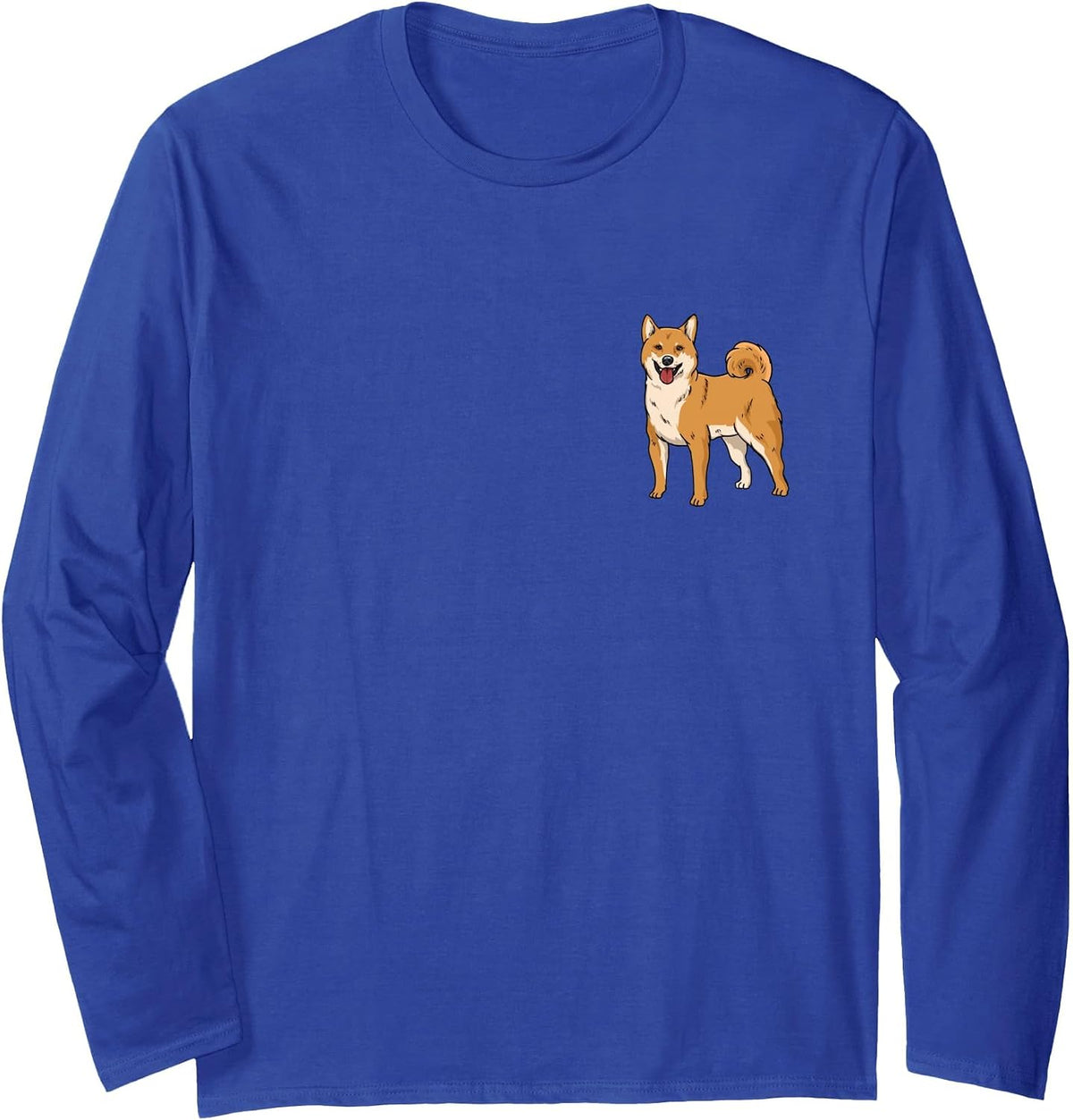 Shiba Inu Long Sleeve T-Shirt - Adult Unisex Royal Blue
