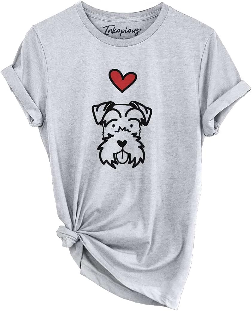 Inkopious Love Always Miniature Schnauzer T-Shirt - Unisex Grey Crewneck