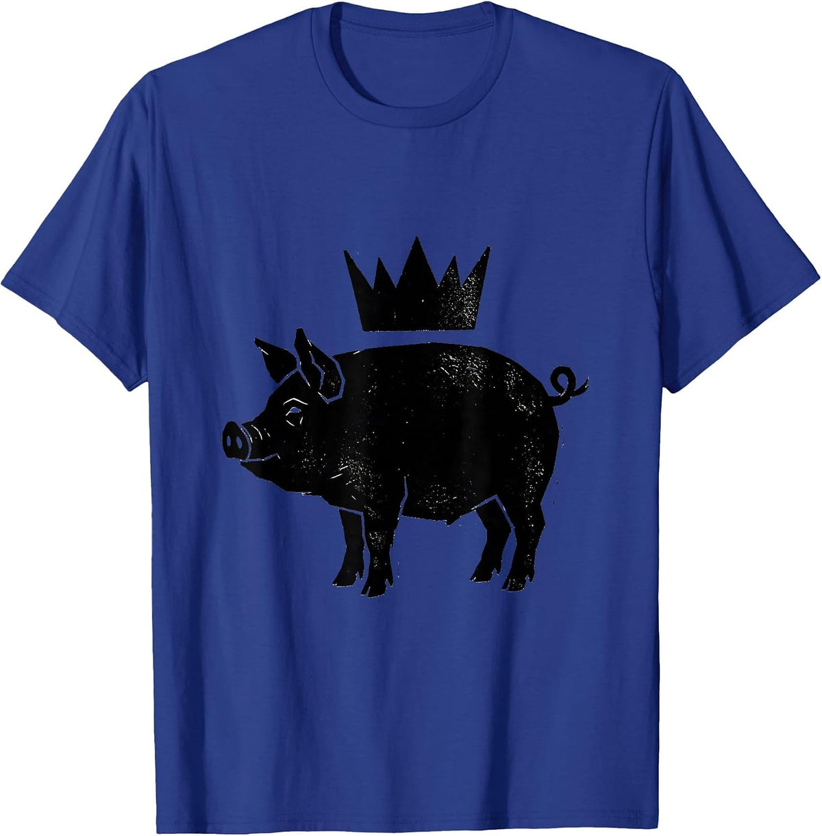 Pig Silhouette Cute Farm Animal Lover Gift T-Shirt - Royal Blue