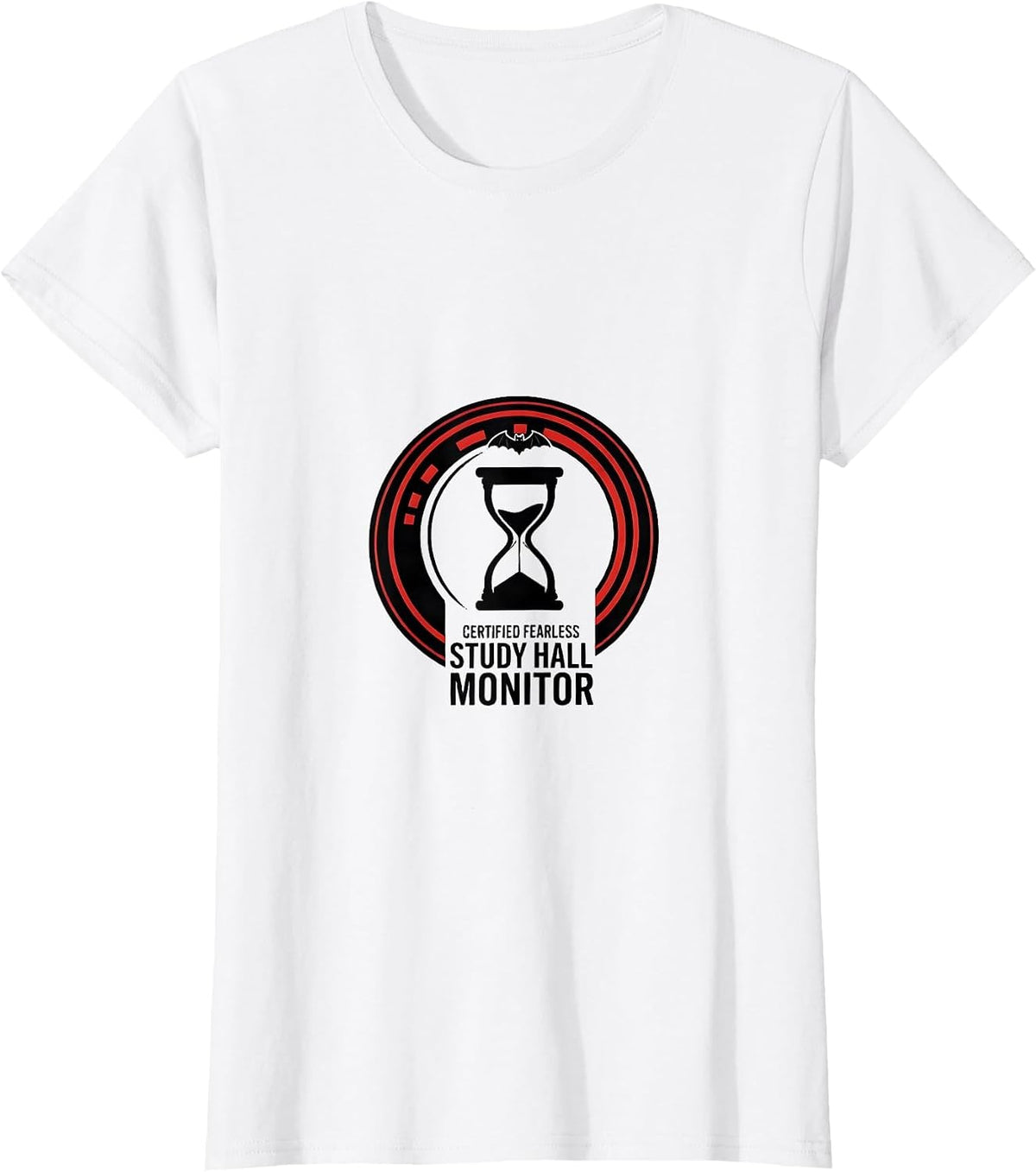 Certified Fearless Study Hall Monitor Funny School Staff T-Shirt - White