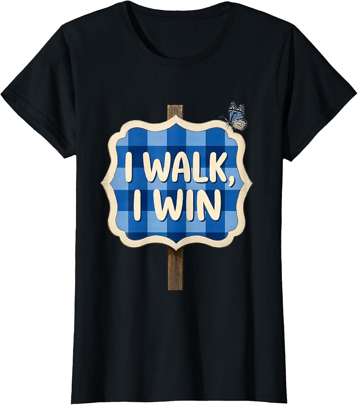 I Walk I Win Physical Therapy Recovery Design T-Shirt - Black