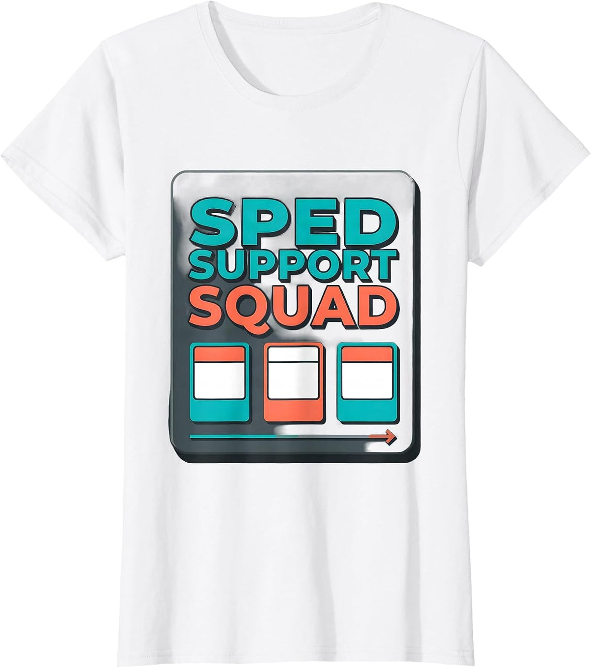 Women's SPED Support Squad Special Education Teacher Aide Staff T-Shirt - White
