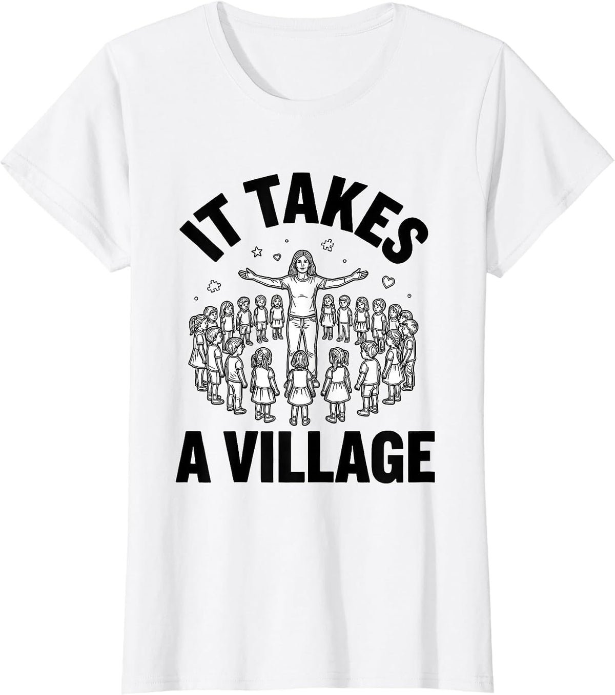 It Takes A Village Special Education Teacher Design T-Shirt - White