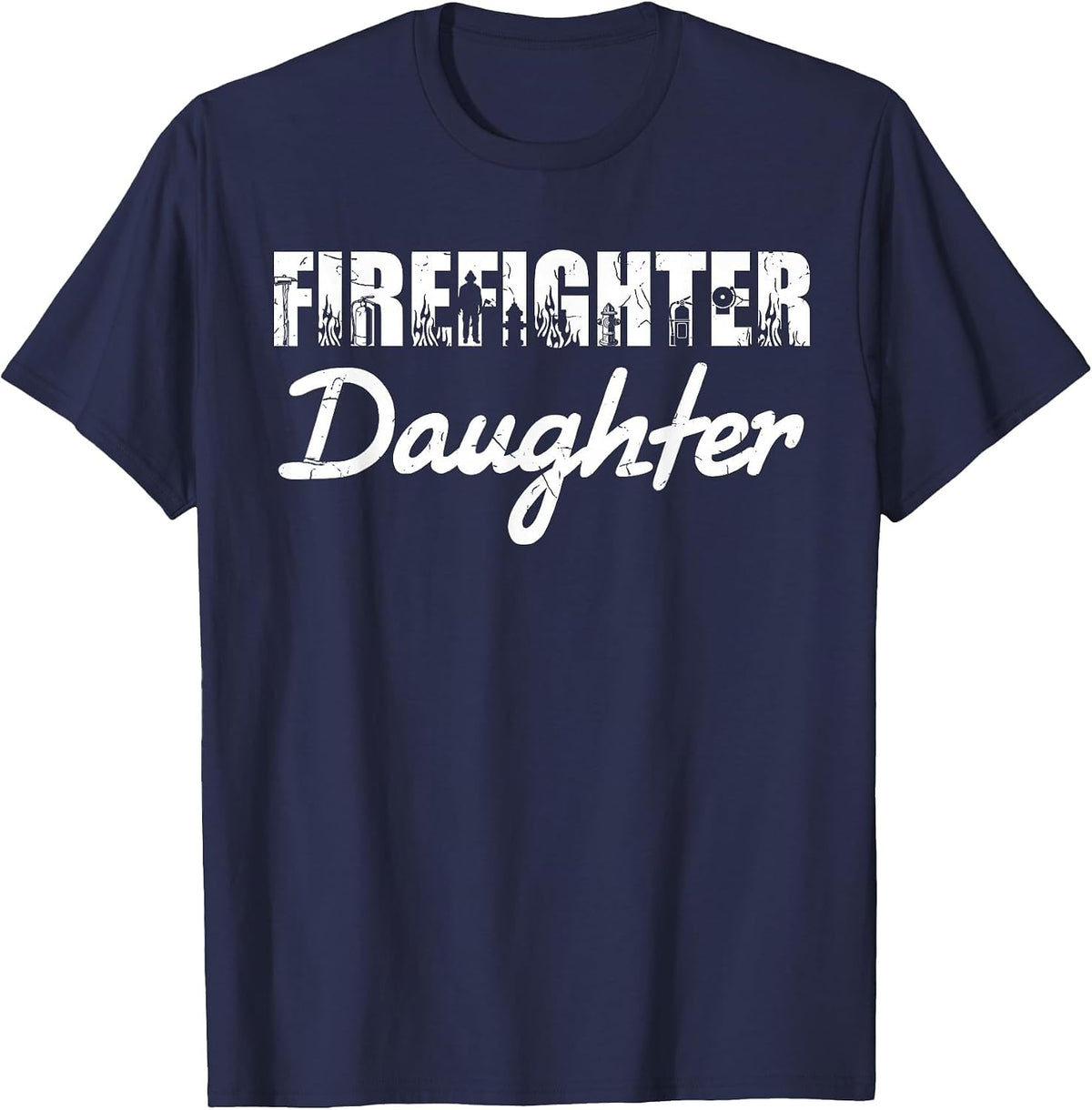 Fire Rescue Fireman Daughter Fireman T-Shirt - Navy Blue