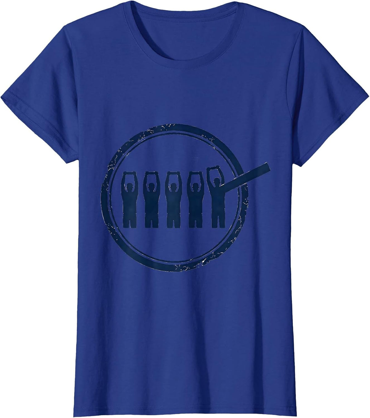 Women's Resistance Bands PT Groovy Physical Therapy Emblem T-Shirt - Royal Blue