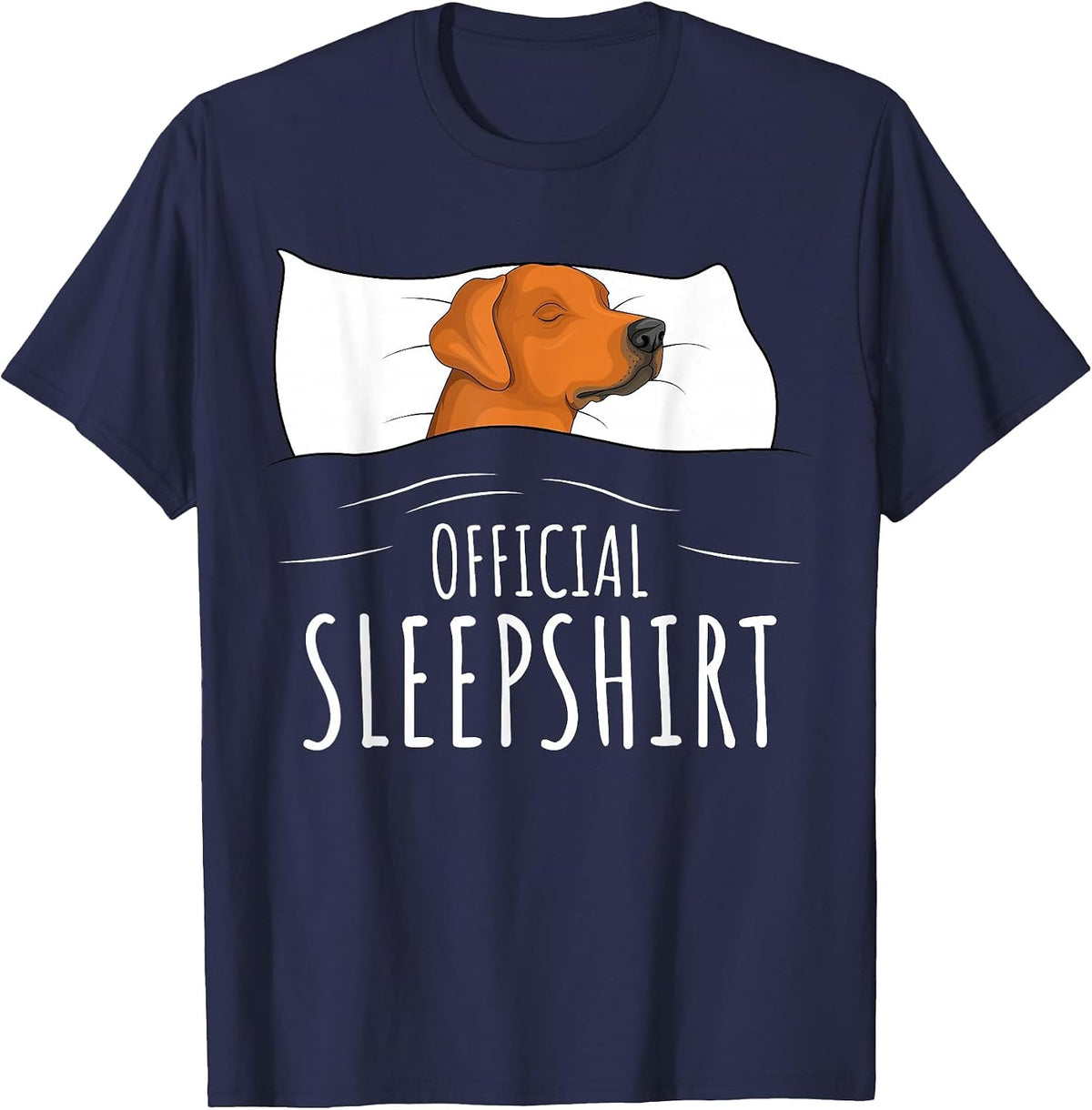 Rhodesian Ridgeback Dog Official Sleepshirt T-Shirt - Navy Blue