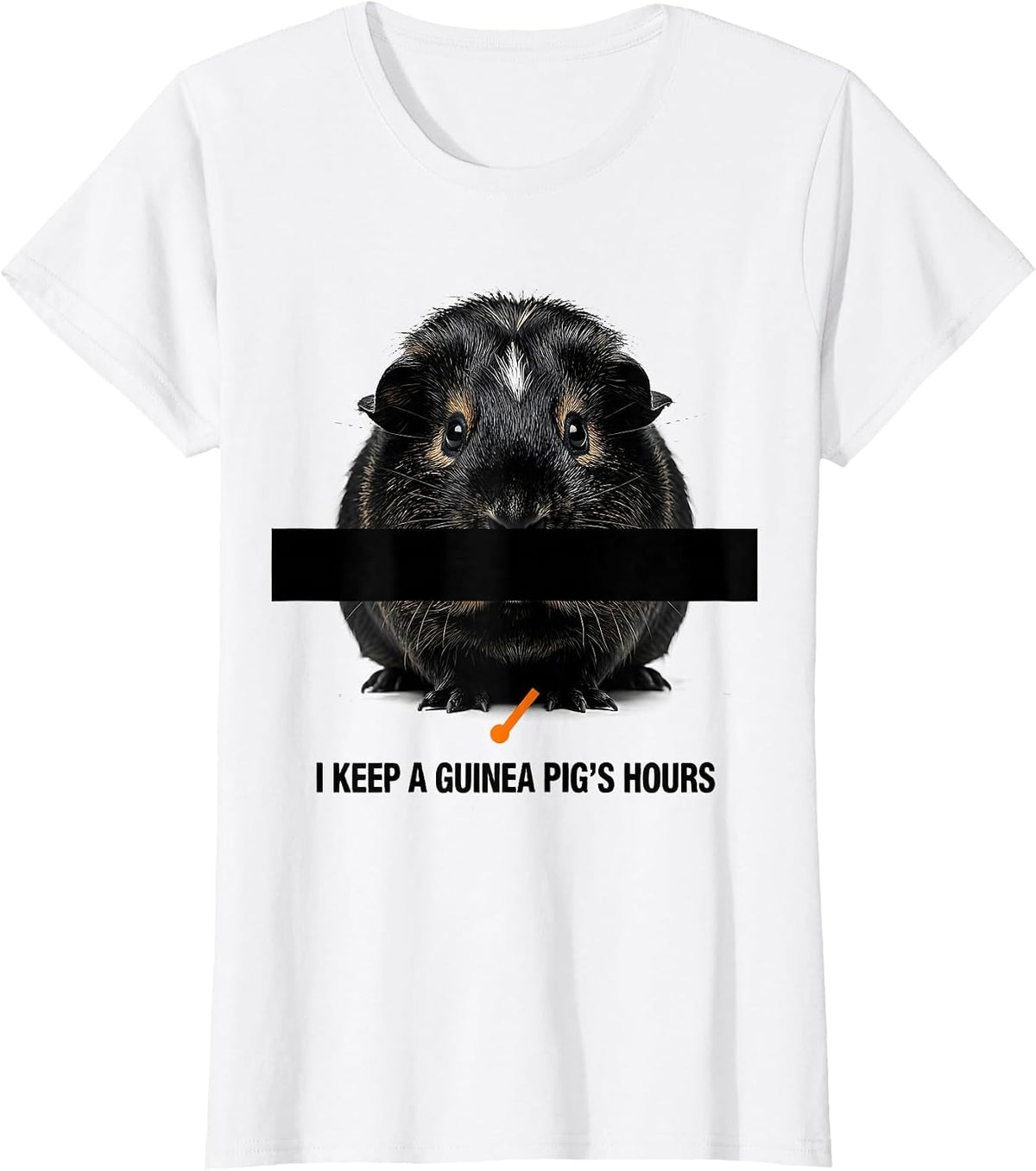 Women's I Keep A Guinea Pig's Hours Funny Cavy Lover Pet Owner T-Shirt - White