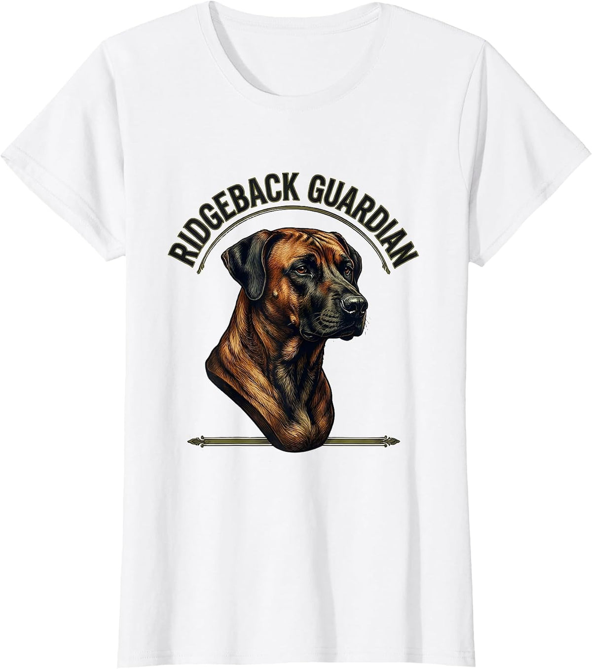 Women's Ridgeback Guardian Vintage Rhodesian Ridgeback Dog Lover T-Shirt - White