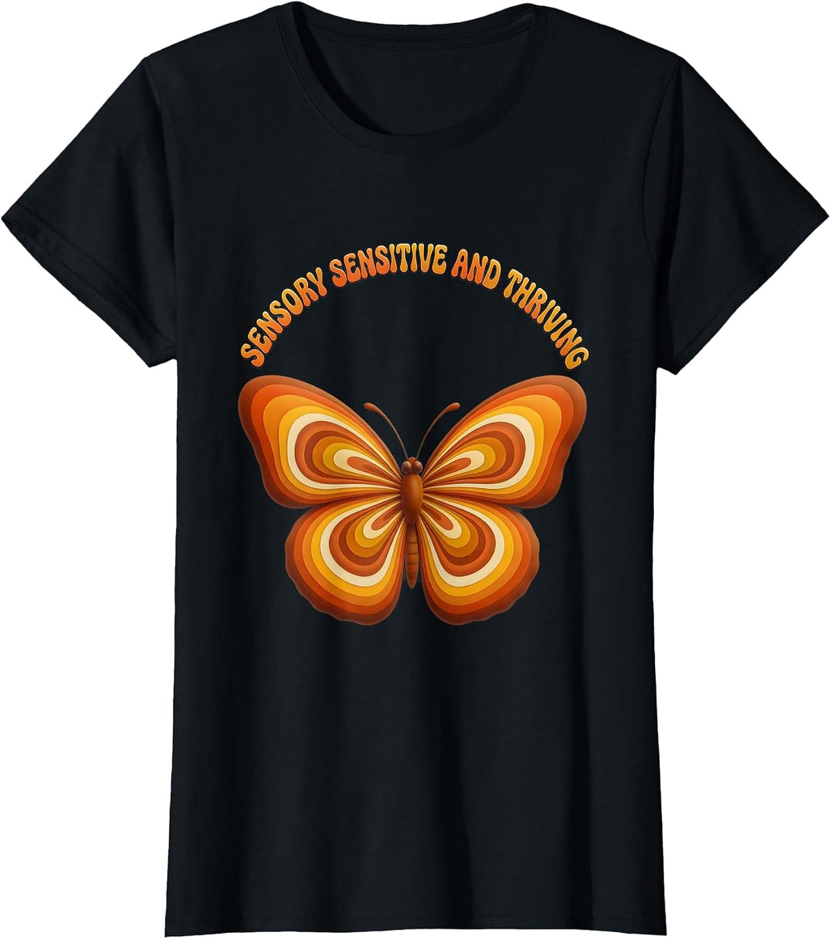 Sensory Sensitive and Thriving Autism Awareness T-Shirt - Black