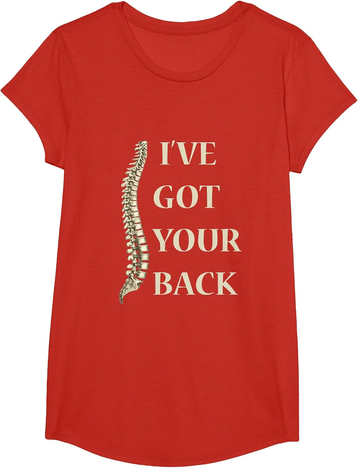 I've Got Your Back Funny Anatomy Spine Medical T-Shirt T-Shirt - Girls Red