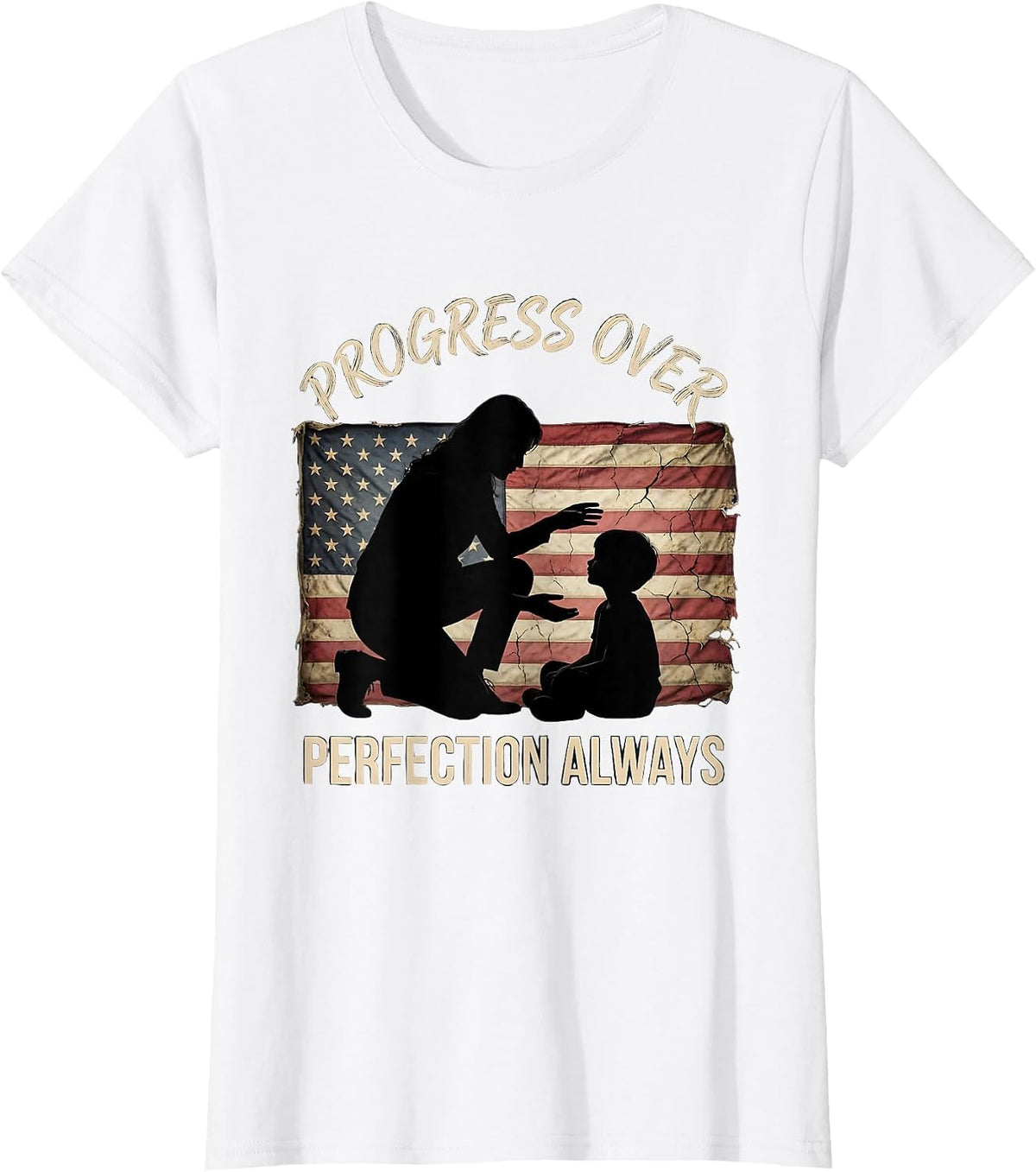 Progress Over Perfection Special Education Teacher T-Shirt - White