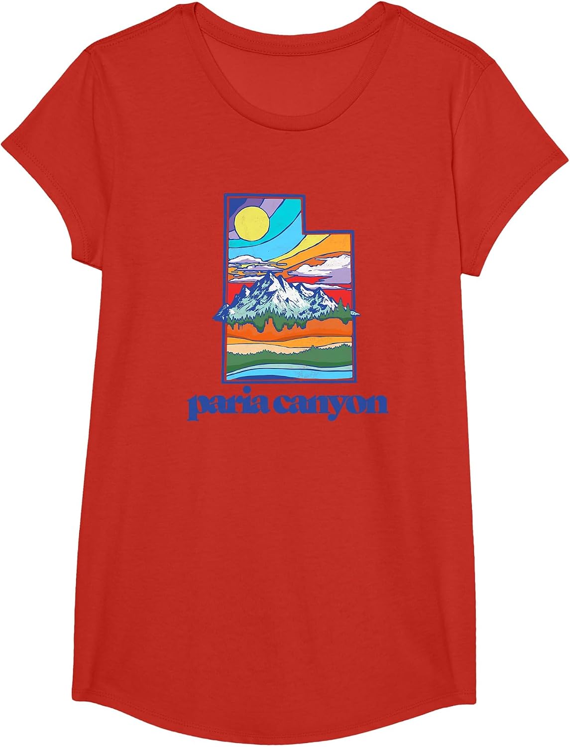 Paria Canyon Utah Vintage Nature Outdoor Graphic T-Shirt - Girls Red