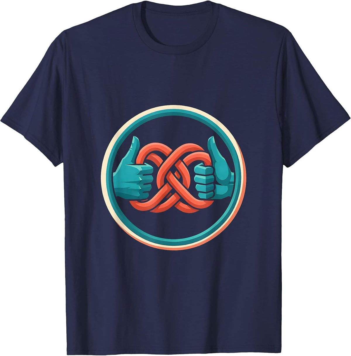 Men's Physical Therapy Muscle Knot Massage Illustration T-Shirt - Navy Blue