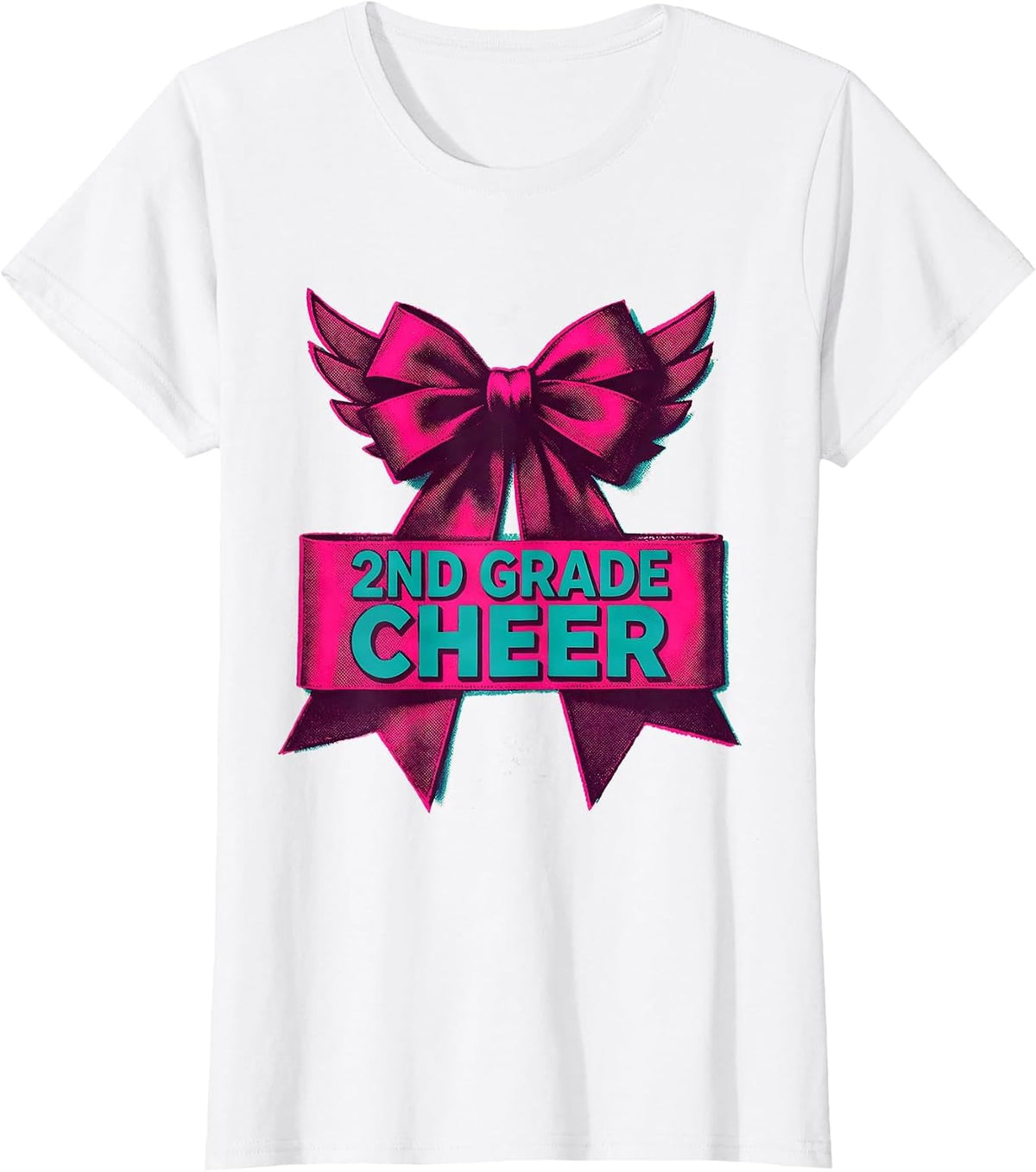 2nd Grade Cheer Coquette Bow Back to School Second Grade T-Shirt - White