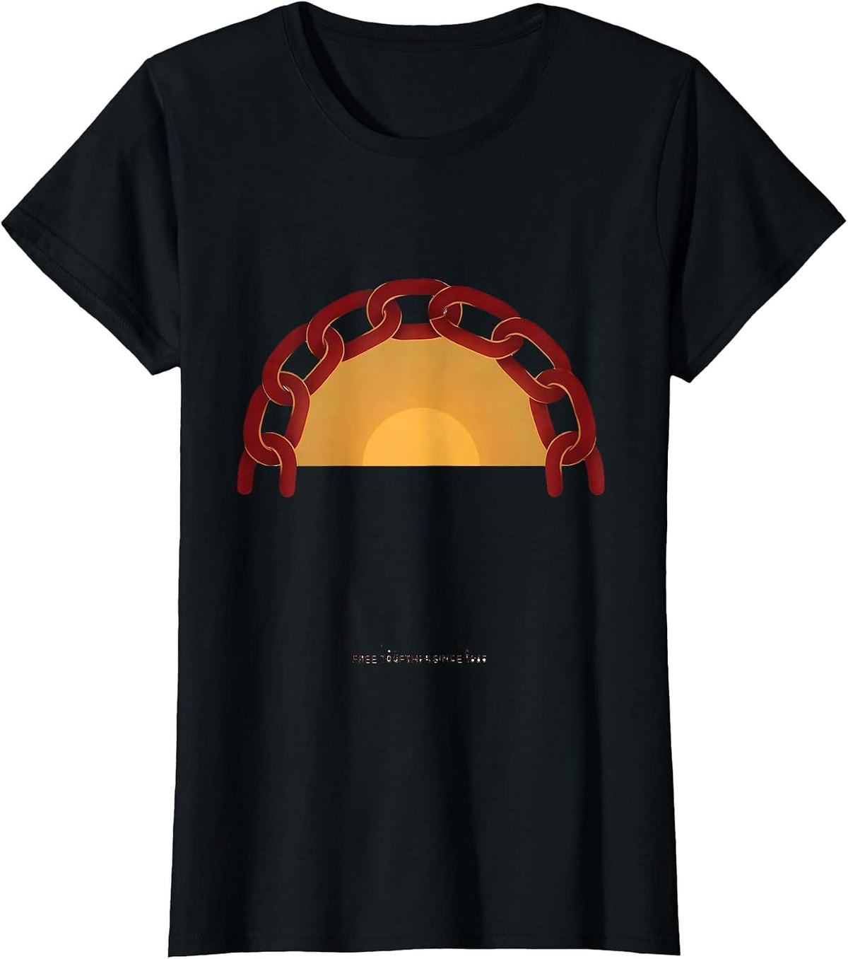 Free Together Since 1865 Minimalist Juneteenth Black Women T-Shirt - Black