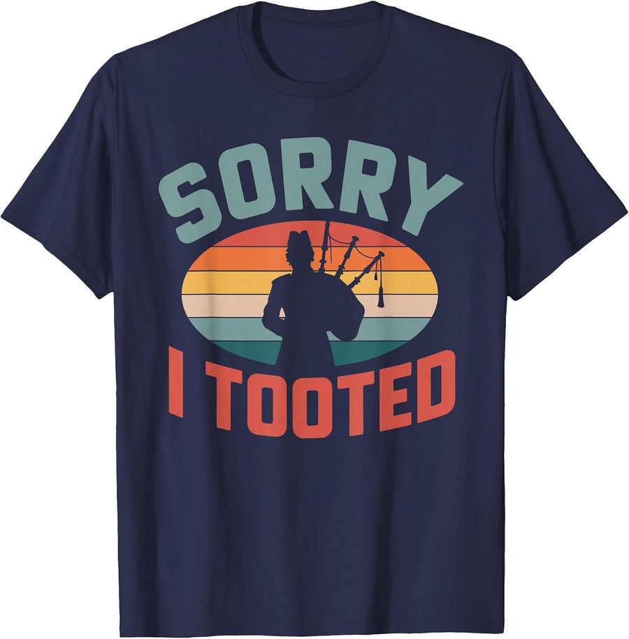 Cute Bagpipe Lover Art for Men Women Bagpiper Bagpipe Player T-Shirt - Navy Blue