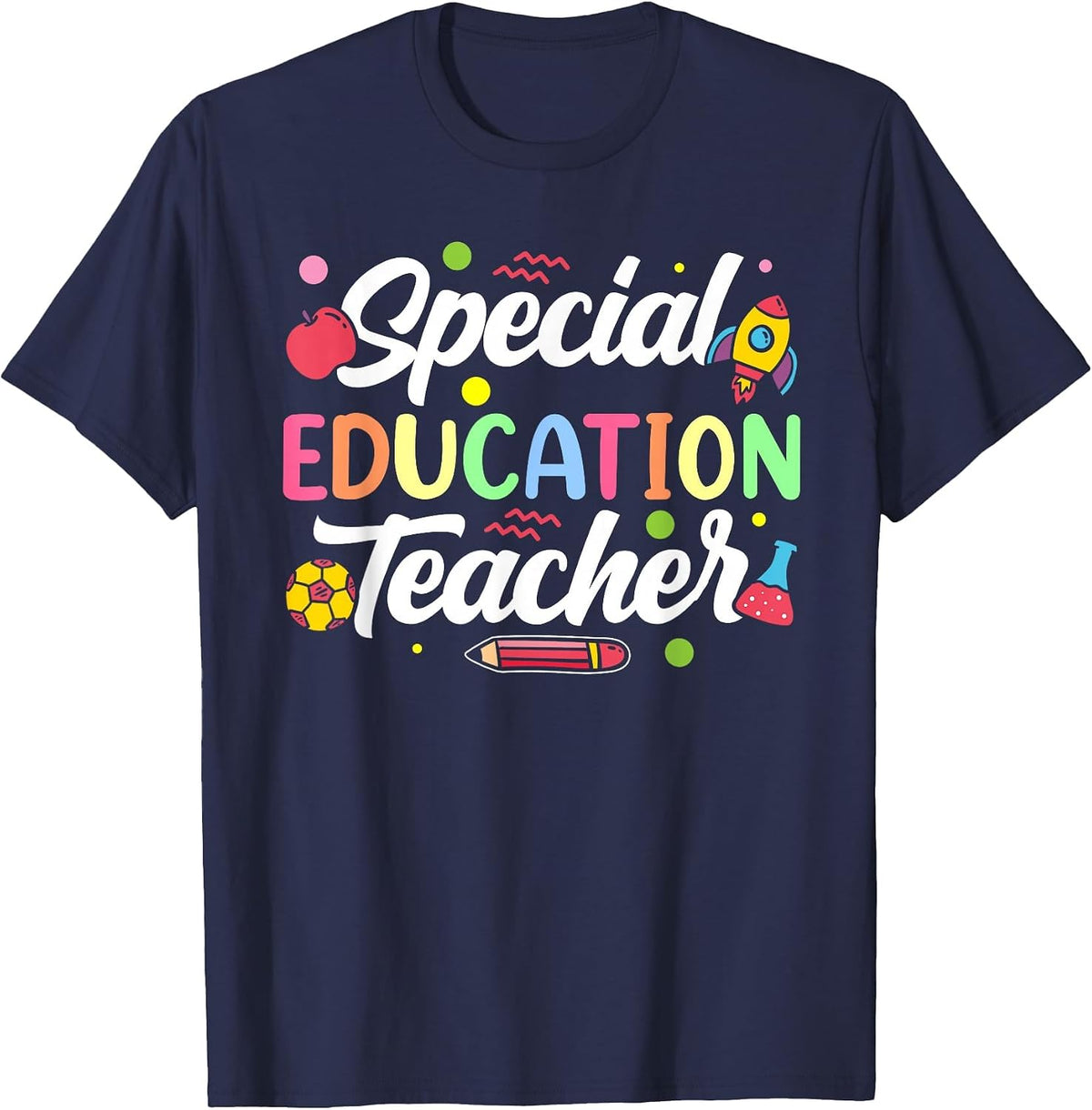 Special Education Teacher Special Education Profession T-Shirt - Navy Blue