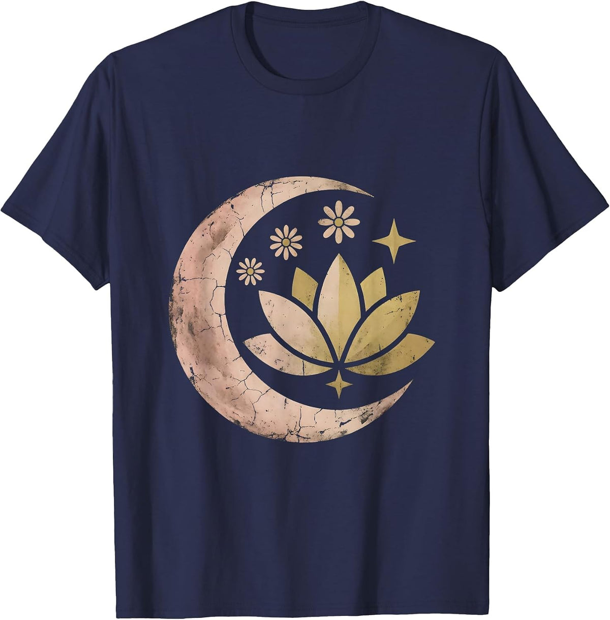Men's Autism Awareness Lotus Flower Unfolding Art T-Shirt - Navy Blue